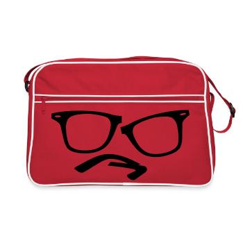 lunettes hippie nerd - Sac Retro - rouge/blanc - Devant