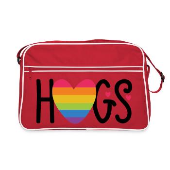 Mois de la fierté LGBT - Câlins - Sac Retro - rouge/blanc - Devant