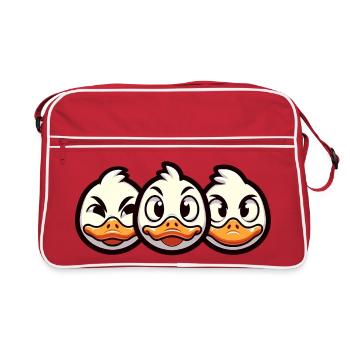 Chick Express Cartoon Design - Sac Retro - rouge/blanc - Devant