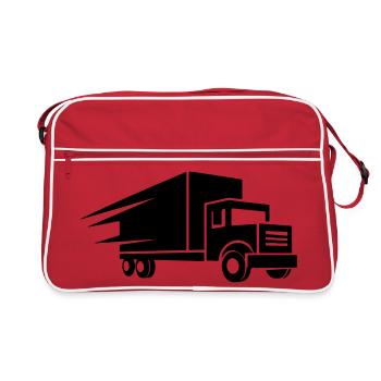 Transporter Truck Icon - Retro Bag - red/white - Front