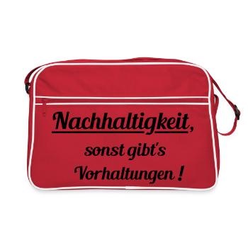 Sustainable or reproaches - Retro Bag - red/white - Front