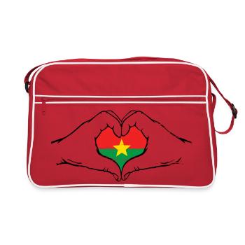 Drapeau du Burkina Faso utilisé - Sac Retro - rouge/blanc - Devant