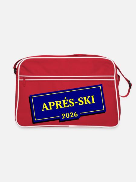 Apres Ski 2026 - Retro Tasche - Rot/Weiß - Vorne