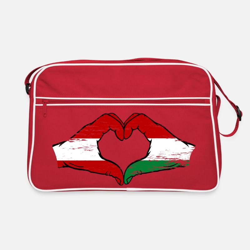 Drapeau Austro-Hongrie Cœur Sac Retro