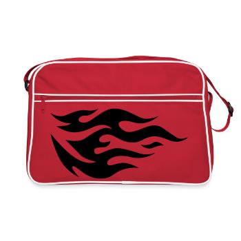 Flammes d’un feu - Sac Retro - rouge/blanc - Devant