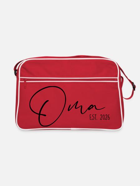 Grand-mère fondée en 2026 - Sac Retro - rouge/blanc - Devant