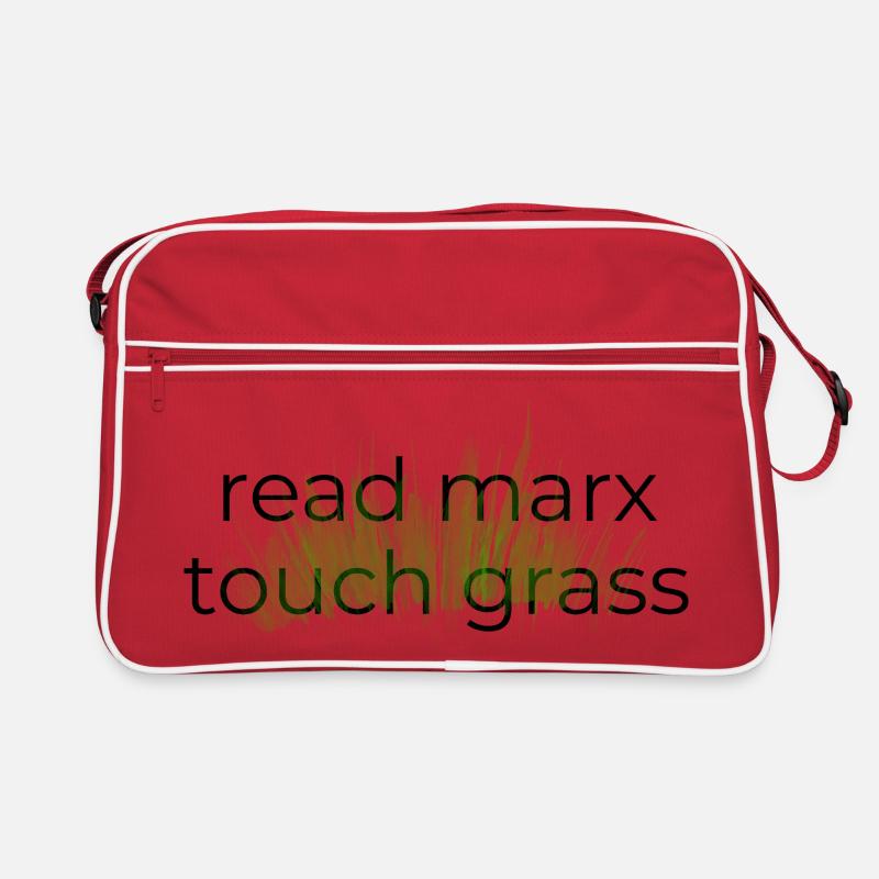 Read Marx, Touch Grass  Retro Tasche