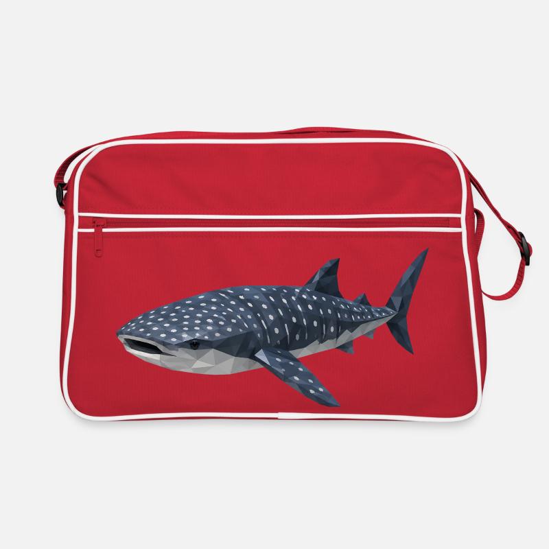 Polygonal Whale Shark – Geometric Art Retro Bag