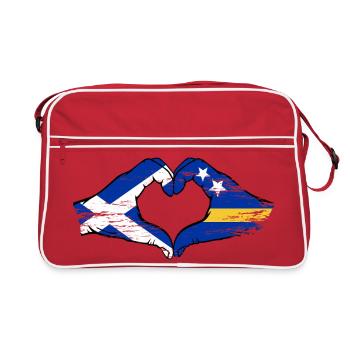 Schottland_Curacao_Flagge_Haende_Herzform_used - Sac Retro - rouge/blanc - Devant