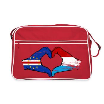 Mains du drapeau luxembourgeois du Cap-Vert utilisées - Sac Retro - rouge/blanc - Devant