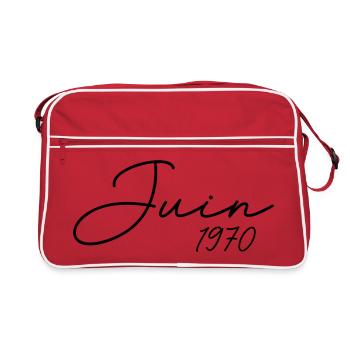 1970 Birthday June 1970 Gift June 1970 - Retro Bag - red/white - Front