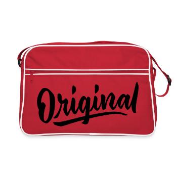 Design original de lettrage minimaliste - Sac Retro - rouge/blanc - Devant