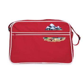 Caravane aquarelle - Sac Retro - rouge/blanc - Devant