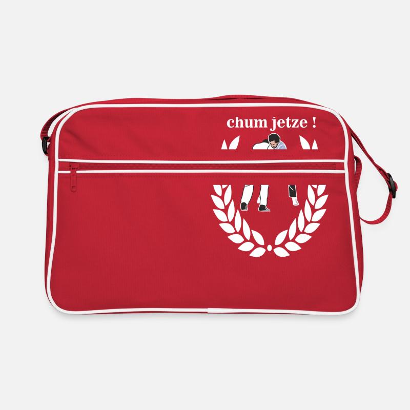 chum jetze schwinger - Retro Tasche - Rot/Weiß
