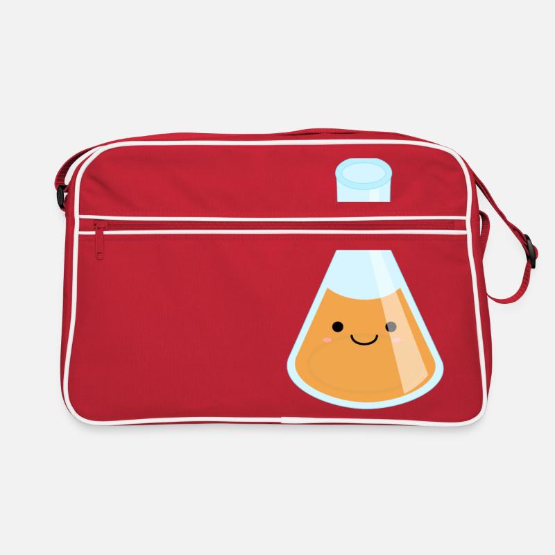 Kawaii orange Substanz Geschenk Idee - Retro Tasche - Rot/Weiß
