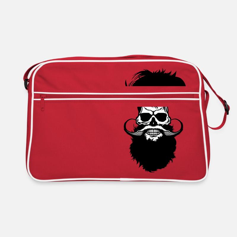 Beard Beard Hipster Mustache Skull Beard Retro Bag