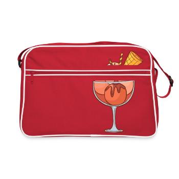 Ice cream ice cream ice cream ice cream ball ice cream sundae - Retro Bag - red/white - Front
