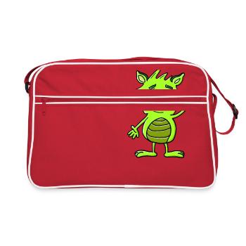 Monster - Retro Tasche - Rot/Weiß - Vorne