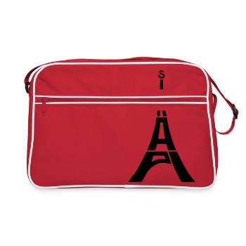 Paris Tour Eiffel - Sac Retro - rouge/blanc - Devant