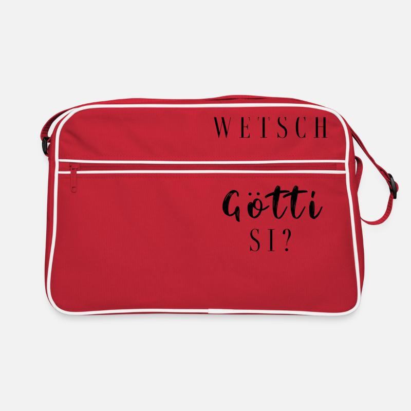 Götti - Retro Tasche - Rot/Weiß