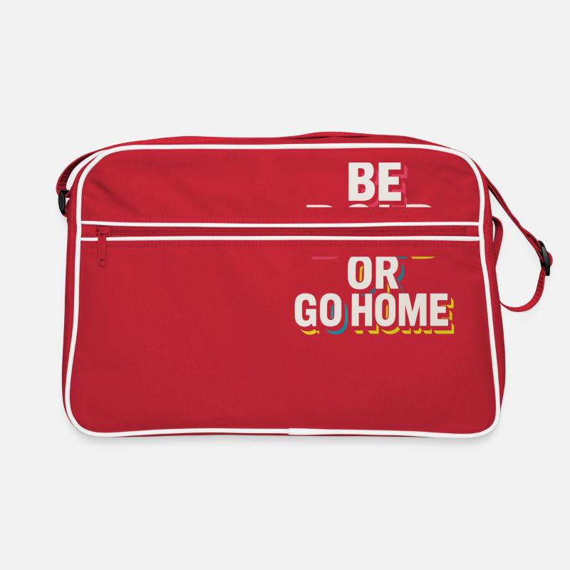 Be Bold Or Go Home - Retro Bag - red/white