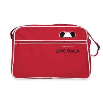 koala mignon des animaux à fourrure câline Australie l - Sac Retro - rouge/blanc - Devant
