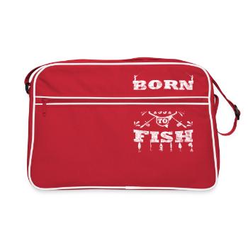 BORN TO FISH born for fishing in 1991 - Retro Bag - red/white - Front