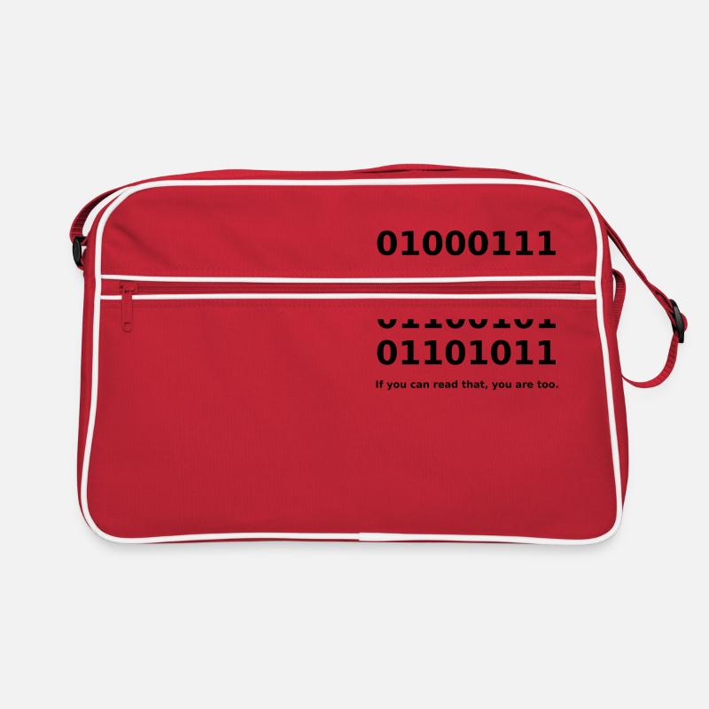 Binary / Binär Code Binärcode Funny T-Shirt Retro Tasche