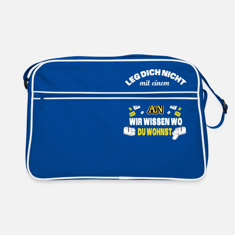 Zusteller Postbote Packetservice Geschenk Retro Tasche