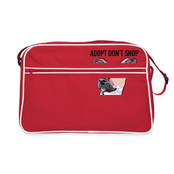 adopt dont shop Kopiesukiblack - Retro Tasche - Rot/Weiß - Vorne