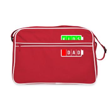 dad kids white - Retro Bag - red/white - Front