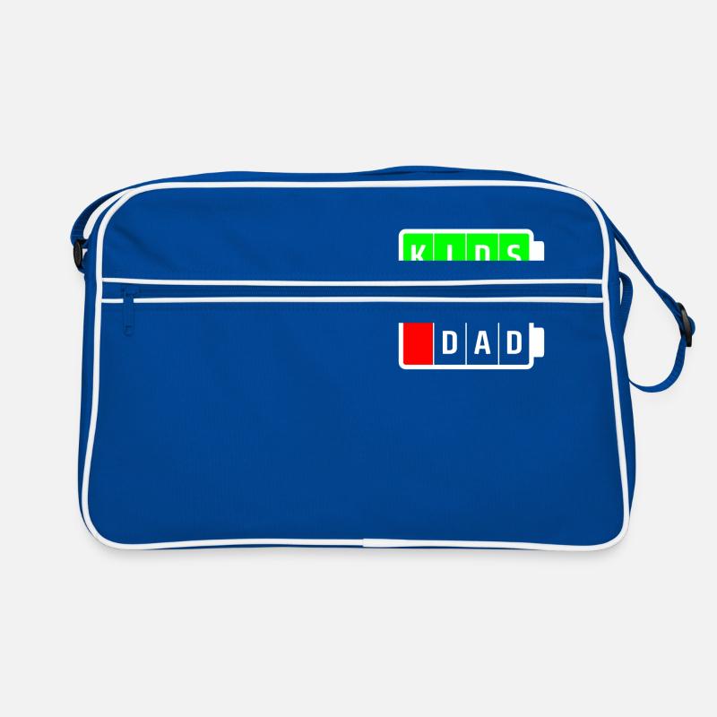 dad kids white Retro Bag