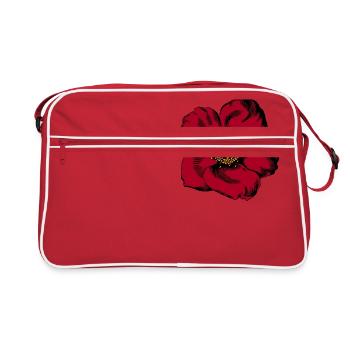 fleur rouge - Sac Retro - rouge/blanc - Devant