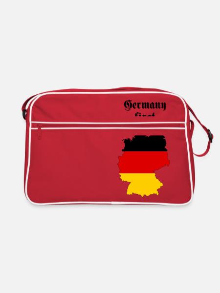 Germany - Retro Tasche - Rot/Weiß