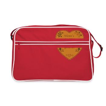 Holzherz Wenns Arscherl buzzing Bayern toilet - Retro Bag - red/white - Front