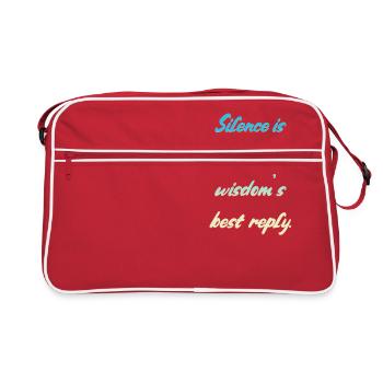 Silence Saying - Retro Bag - red/white - Front