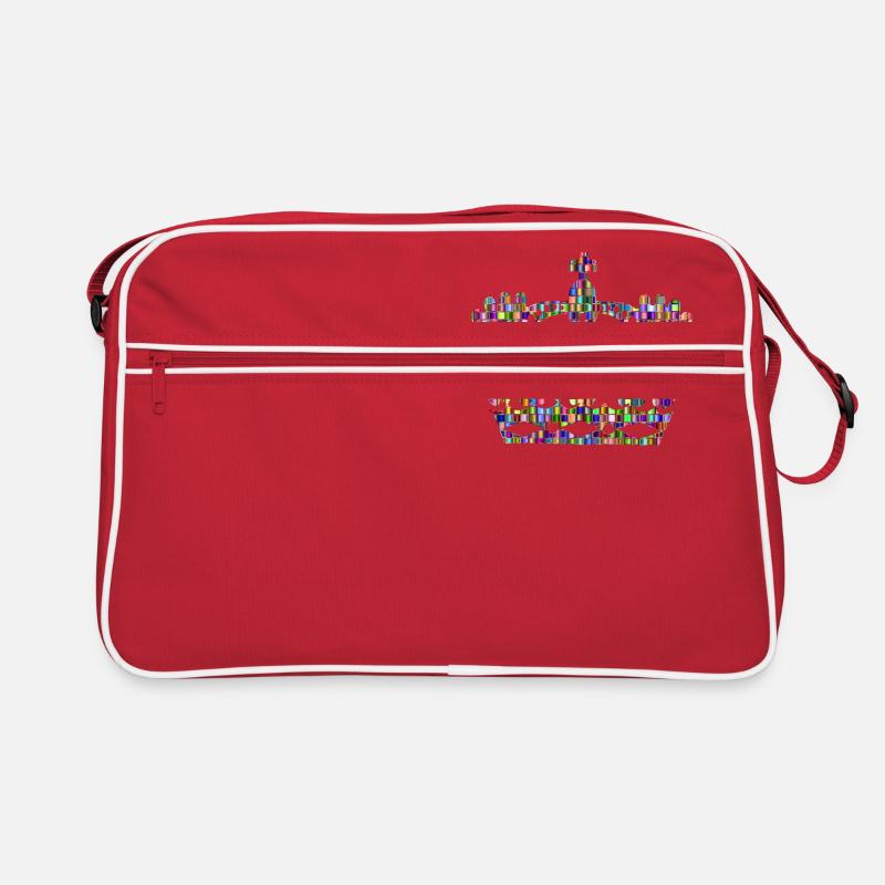 Regenbogen Bunte Krone Retro Tasche