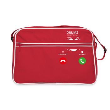 Appel Appel mobile DRUMMER tambours PERCUSSION - Sac Retro - rouge/blanc - Devant