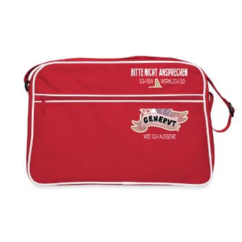 S'il vous plaît ne pas répondre! Je suis ennuyé! - Sac Retro - rouge/blanc - Devant