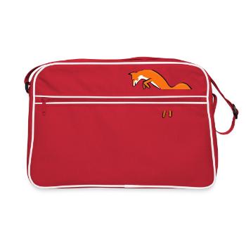 arctic fox fuchs65 - Retro Tasche - Rot/Weiß - Vorne