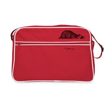 raton laveur waschbaer baer baby26 - Sac Retro - rouge/blanc - Devant