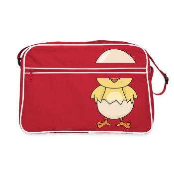 Poulet poulet volaille - Sac Retro - rouge/blanc - Devant