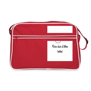 En tant que bébé la vie est dure - Sac Retro - rouge/blanc - Devant