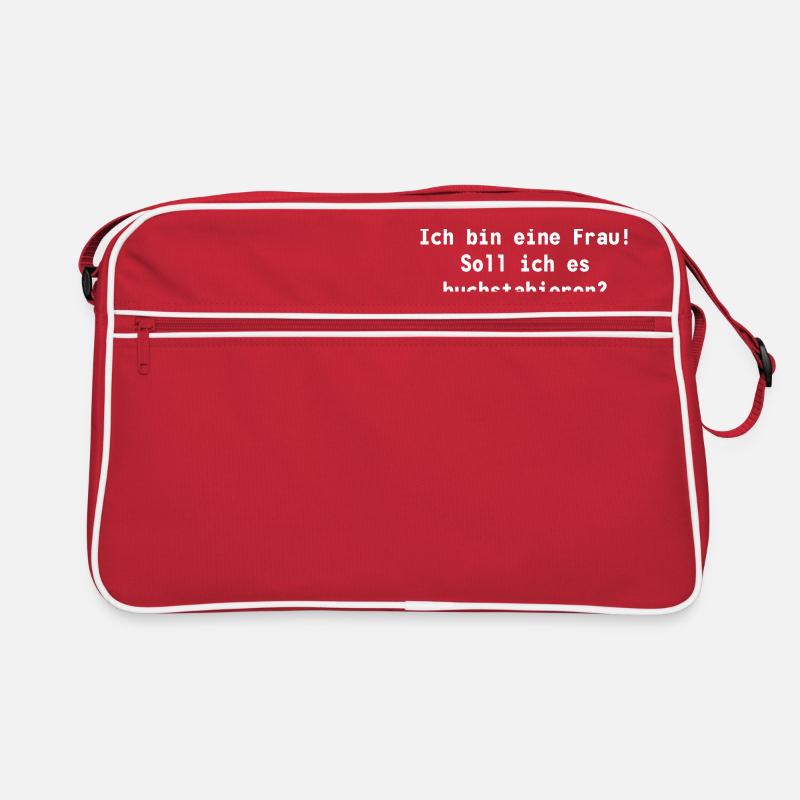Göttin - Retro Tasche - Rot/Weiß