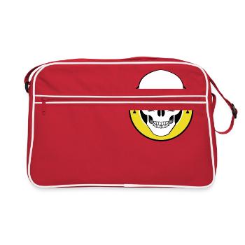 Crâne radioactif - Sac Retro - rouge/blanc - Devant