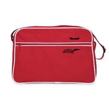 Hand - Retro Tasche - Rot/Weiß - Vorne