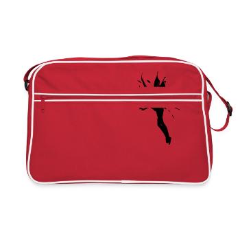 Die schwarze Fee - Retro Tasche - Rot/Weiß - Vorne