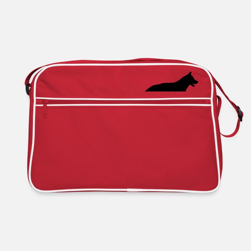 German Shepard BLACK GOLD Retro Tasche