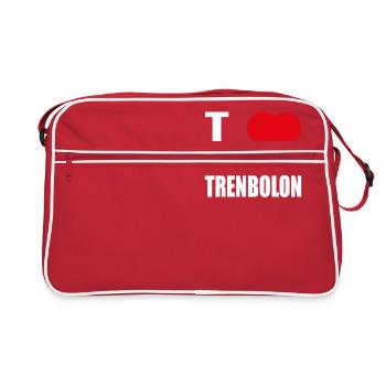 J'AIME trenbolone BLANC - Sac Retro - rouge/blanc - Devant