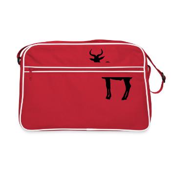 Antilope - Retro Tasche - Rot/Weiß - Vorne